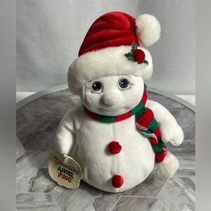 Dreamsicles Angel Hugs Snowball Plush Christmas Snowman 7” Holiday Decor